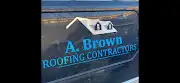 A Brown Roofing Logo