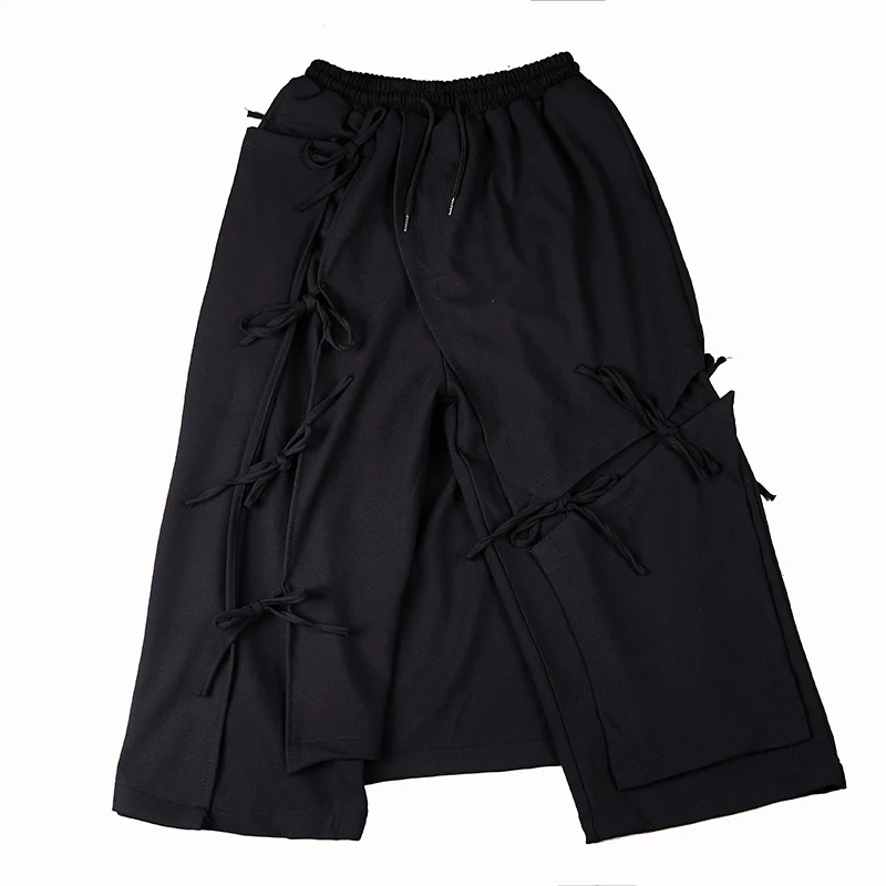 Calças masculinas originais Yamamoto Yaosi, estilo japonês escuro. Conforto e elegância autênticos. Ideal para um visual moderno e estiloso.