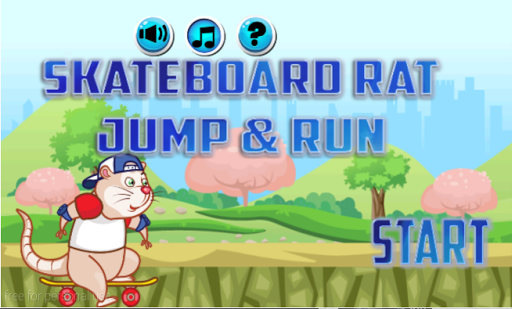 Skateboard Rat Jump Run