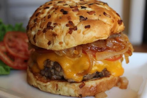 3 Cheese Stuffed Ranch Burgers