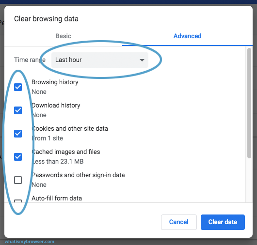 chrome clear cache