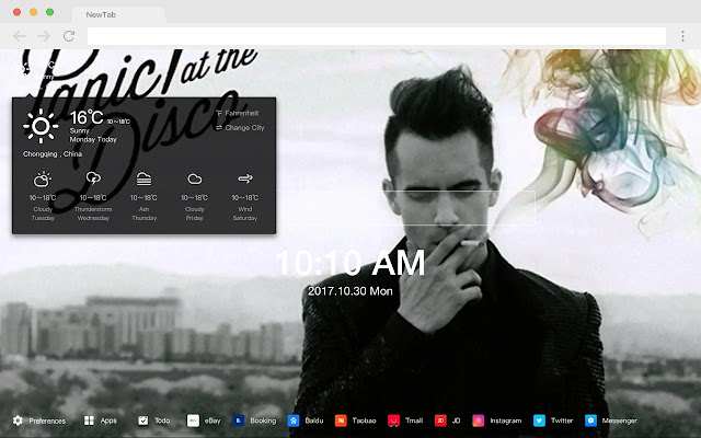 Panic! At the disco HD New Tab Stars Themes