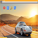 Sunset with Car Chrome extension download