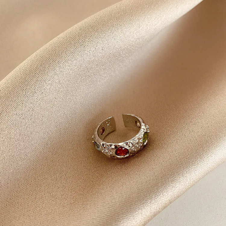 Title 5, Niche design onregelmatige metalen ring dames F...