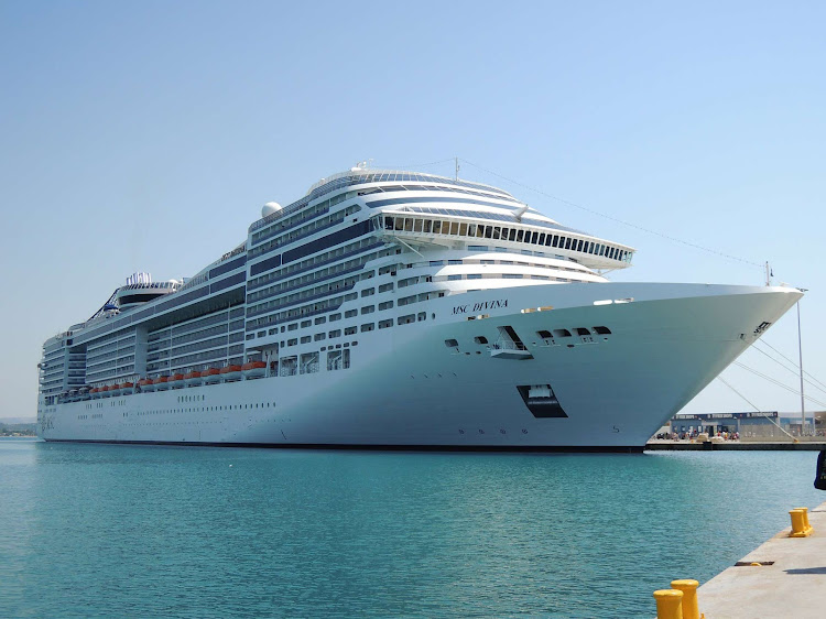 MSC Divina cruise itineraries include the Mediterranean and Ionian seas.