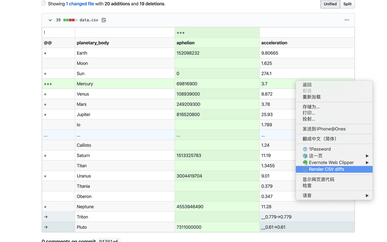 Github CSV Diff Preview image 1