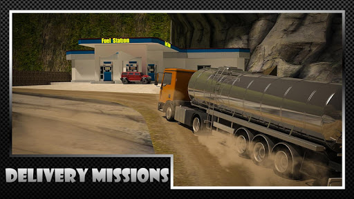 Offroad Oil Tanker truck driveHill truck drive