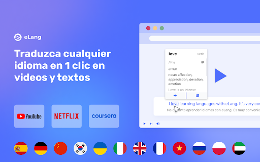 eLang: Aprende idiomas con Netflix y YouTube