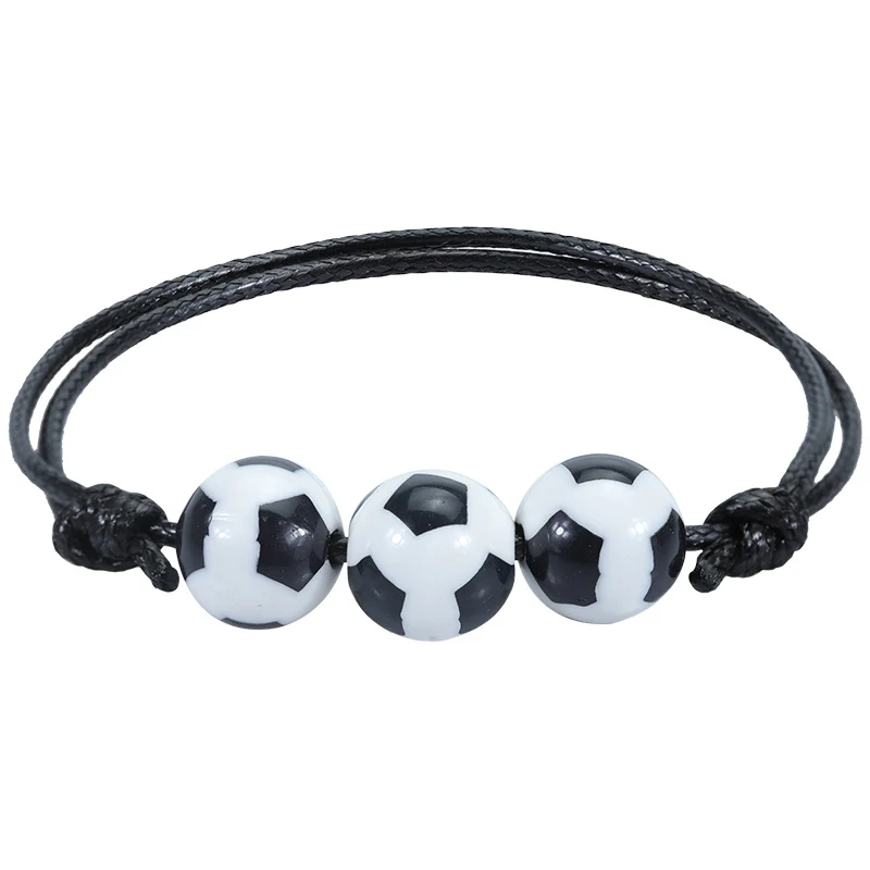 Pulseira esportiva trançada encerada de basquete beisebol, durável e estilosa. Perfeita para atletas e fãs de esportes.