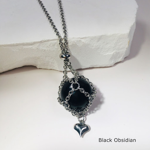 Title 1, Natural Amethyst White Crystal Ball Pendant Lov...