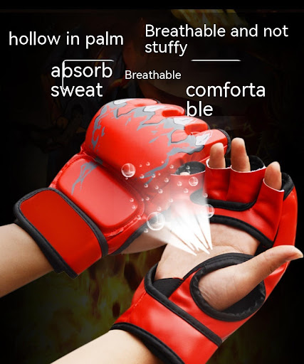 Title 7, Half Finger Sanda Training with Boxing Gloves. ...
