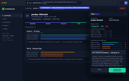 ClearSignal — Candidate Feedback screenshot 1