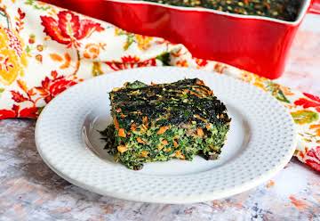 Savory Spinach Carrot Mushroom Kugel