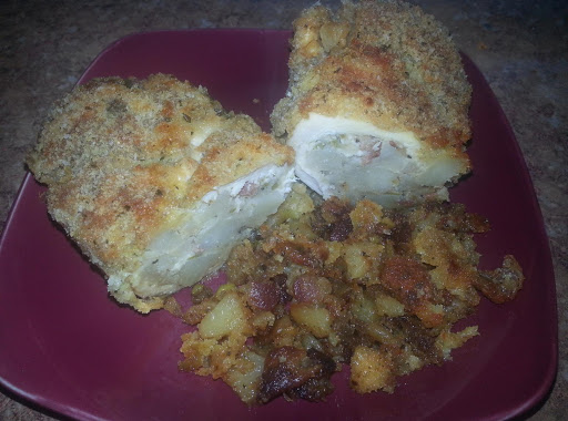 breaded stuffed chicken breast