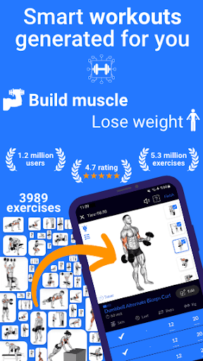 Screenshot Workout Planner Gym&Home:FitAI