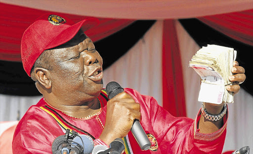 Zimbabwe opposition Movement For Democratic Change leader Morgan Tsvangirai speaks at the launch of his party's election campaign in Marondera, about 70 km east of the capital Harare yesterday. Tsvangirai, launching his third campaign to unseat veteran President Robert Mugabe, said nothing had been achieved to ensure a fairer vote but even God now wanted Mugabe to go.