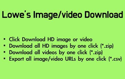 Lowe's Image/Video Downloader small promo image