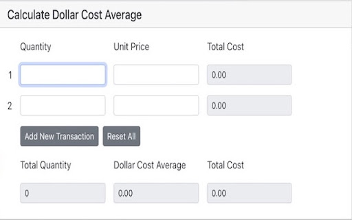 Calculate DCA