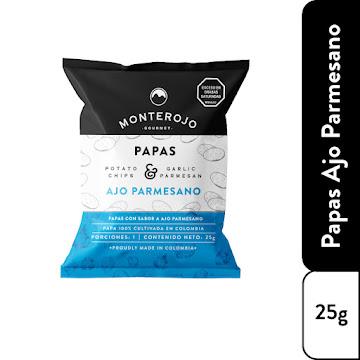 Papas Monterojo Ajo Parmesano x 25 gr  