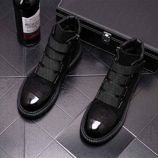 Title 3, British Style High Top Shoes for Mens Leisure....