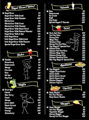 Royal 17 Cafe menu 