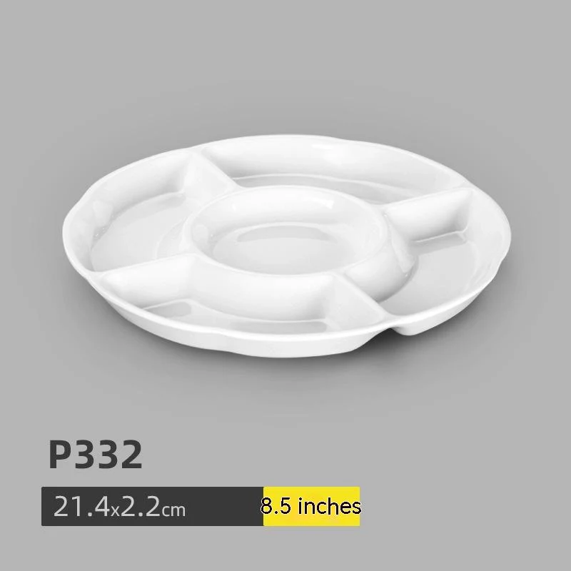 Witte melamine servies voor bar KTV. Sub-pack borden, ideaal voor hapjes en snacks. Duurzaam en stijlvol. Perfect voor de horeca.