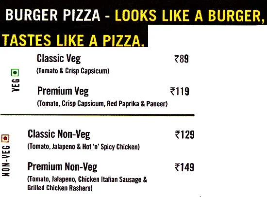 Domino's Pizza menu 