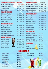 Cakes & Shakes menu 1