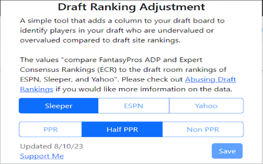 Draft Rankings Integrator