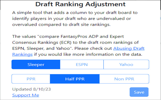 yahoo adp ppr