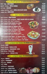 Sagar Chats menu 4