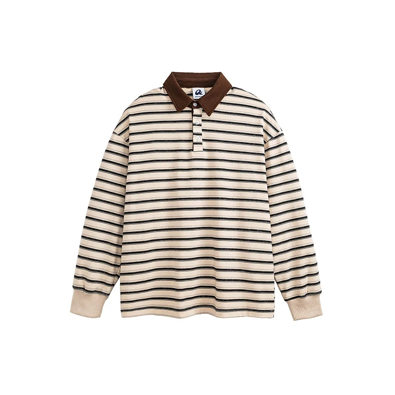 Suéter unisex de primavera de manga larga con combinación de colores, ideal para parejas, cómodo y a la moda para la temporada.