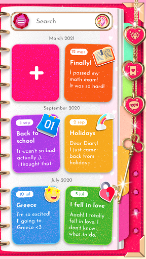 Screenshot Unicorn Diary (lock - PIN)