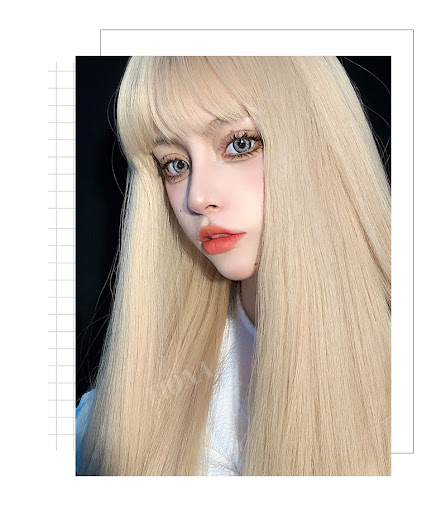 Title 5, Long Straight Hair Cos Platinum Fashion