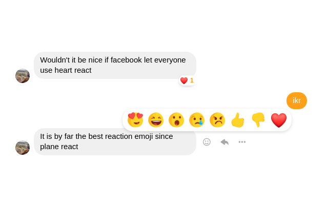 Heart React for Messenger Preview image 2