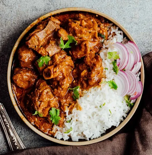 Aapkii Spl. Mutton Curry (1 Pcs) With Rice And 1 Butter Roti