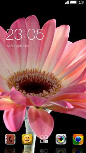 Pink Flower CLauncher Theme