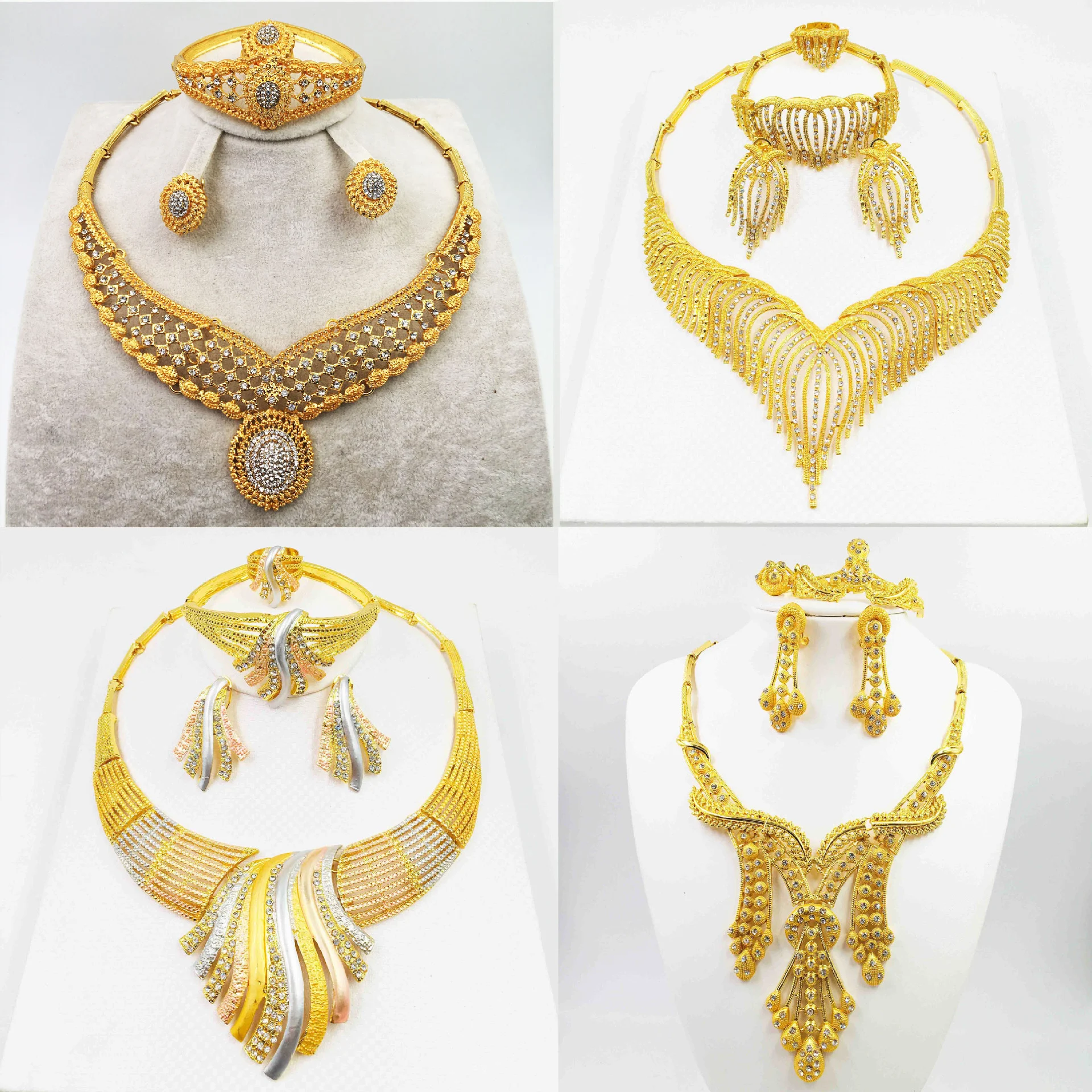 Title 3, Juego de Joyas de Aleación Collar Pulsera Anill...