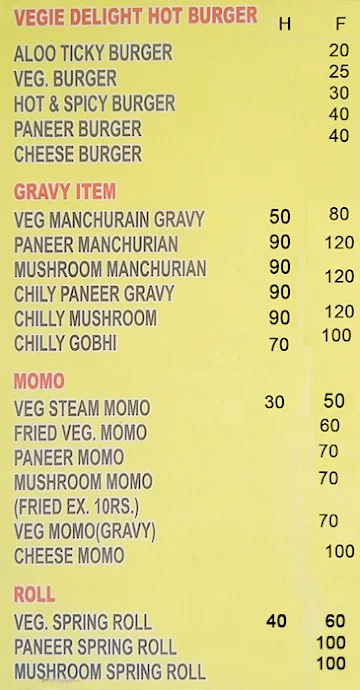 Shri Balaji Bhandaar Chinese Fast Food menu 