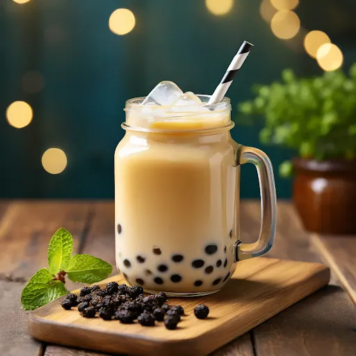 Classic Milk Bubble Tea [450 Ml, 1 Mason Jar]