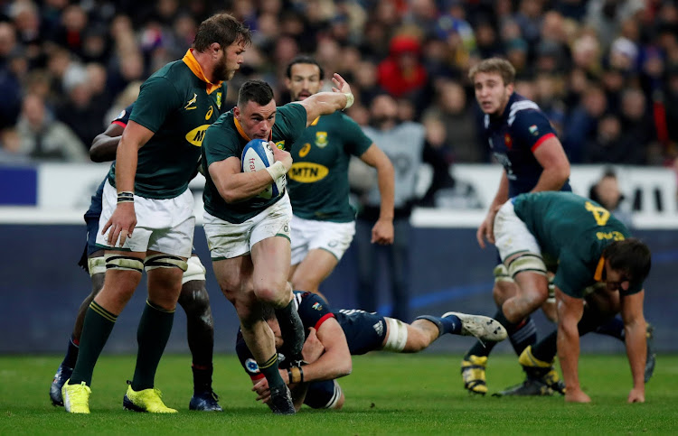 France vs South Africa at Stade de France, Saint-Denis, France on November 18, 2017, with South Africa's Jesse Kriel in action.