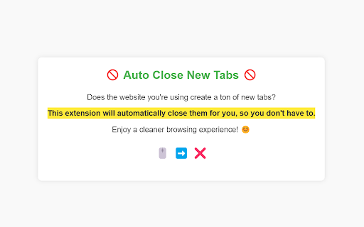 Auto Close New Tabs