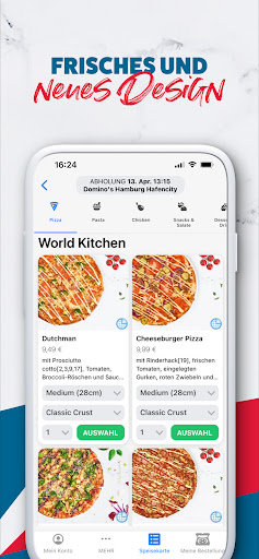 Screenshot Domino's Pizza Germany