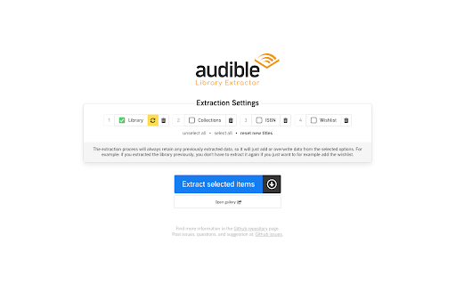 Audible Library Extractor