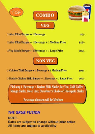 The Grub Fusion menu 