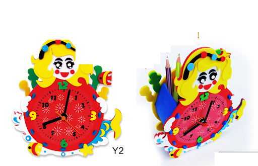 Title 11, DIY Clock Handmade Materials Cartoon Early Educ...