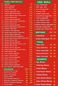 Zaika Kathi Rolls & Momos menu 1