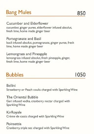 Bang - The Ritz-Carlton menu 1