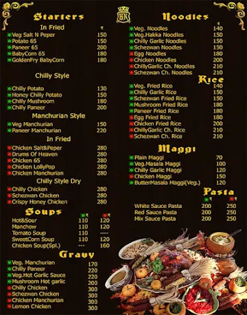 Bawarchi King menu 