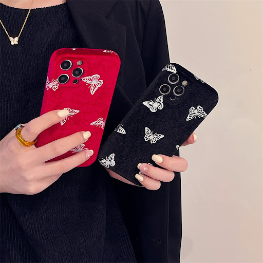 Title 5, New Plush Dark Butterfly Phone Case, drop resis...